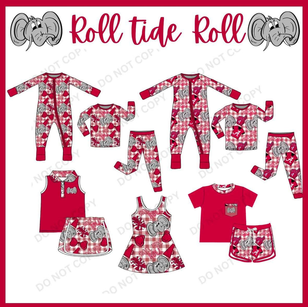 Roll Tide Roll Girls Zippy