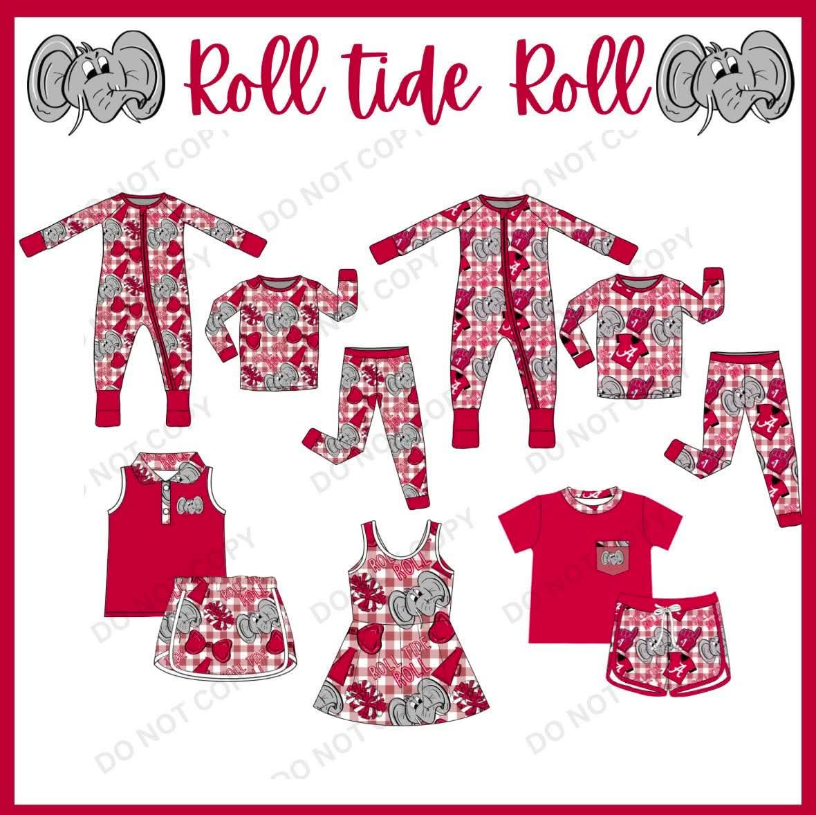 Roll Tide Roll Girls Zippy