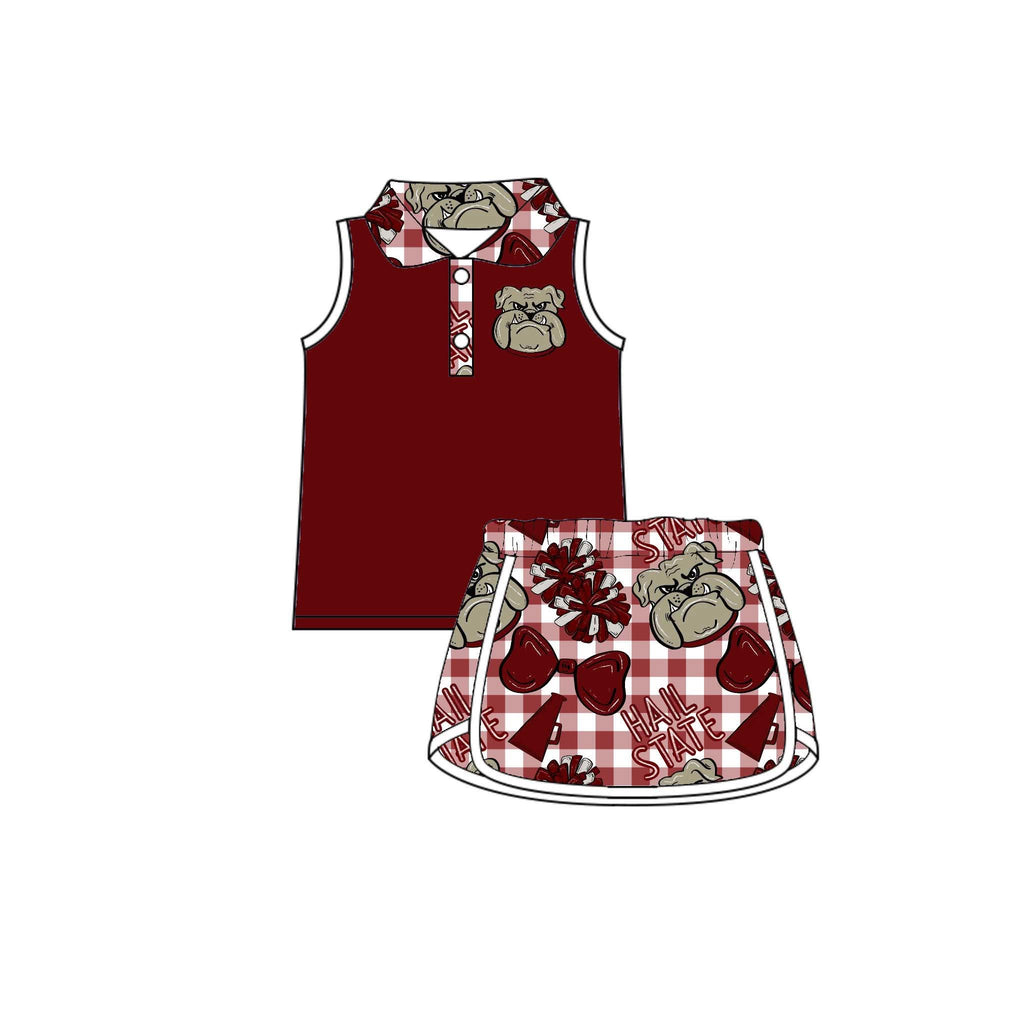 Hail State Girls Athletic Skirt Set