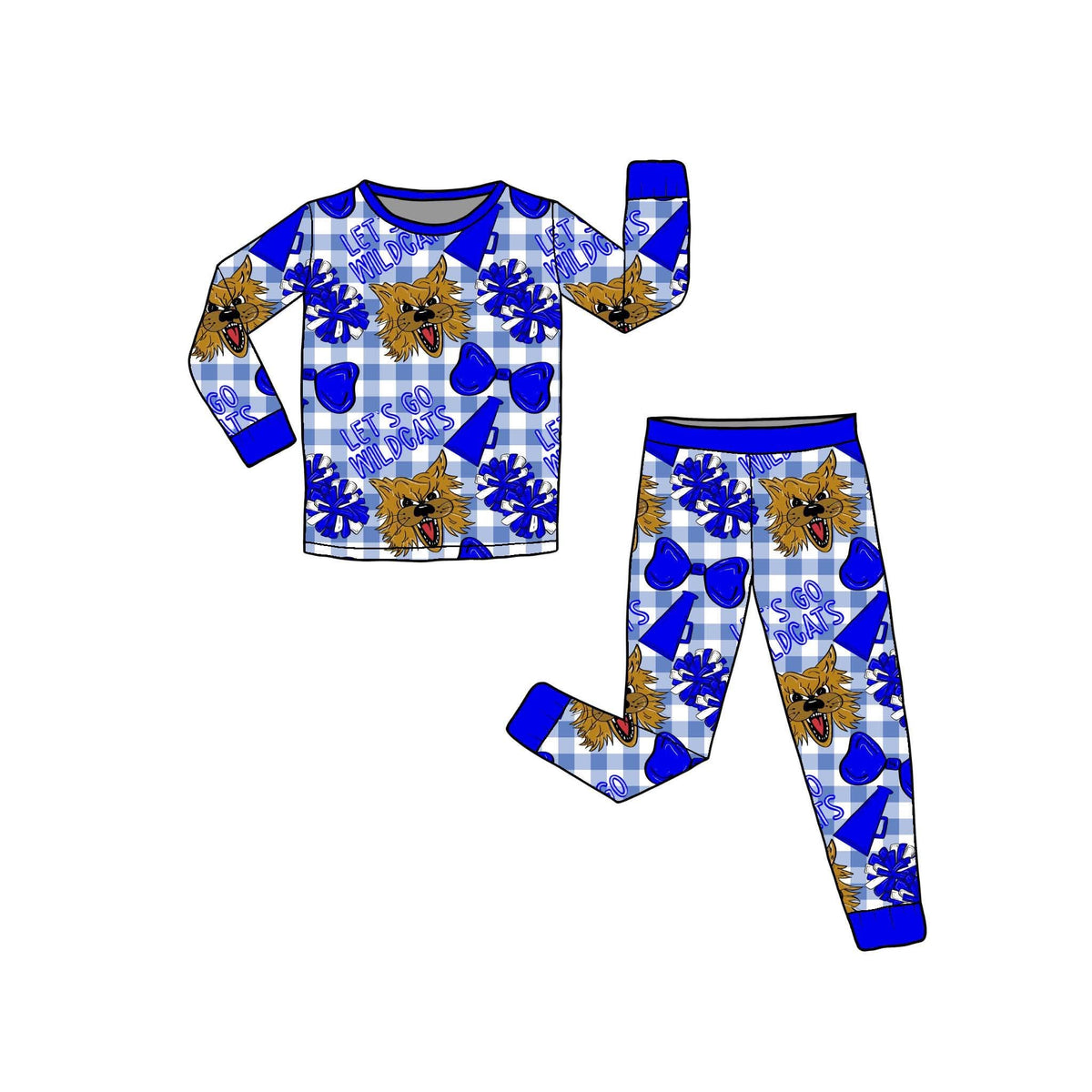 Let’s go Wildcats Girls Long Sleeve PJ Set