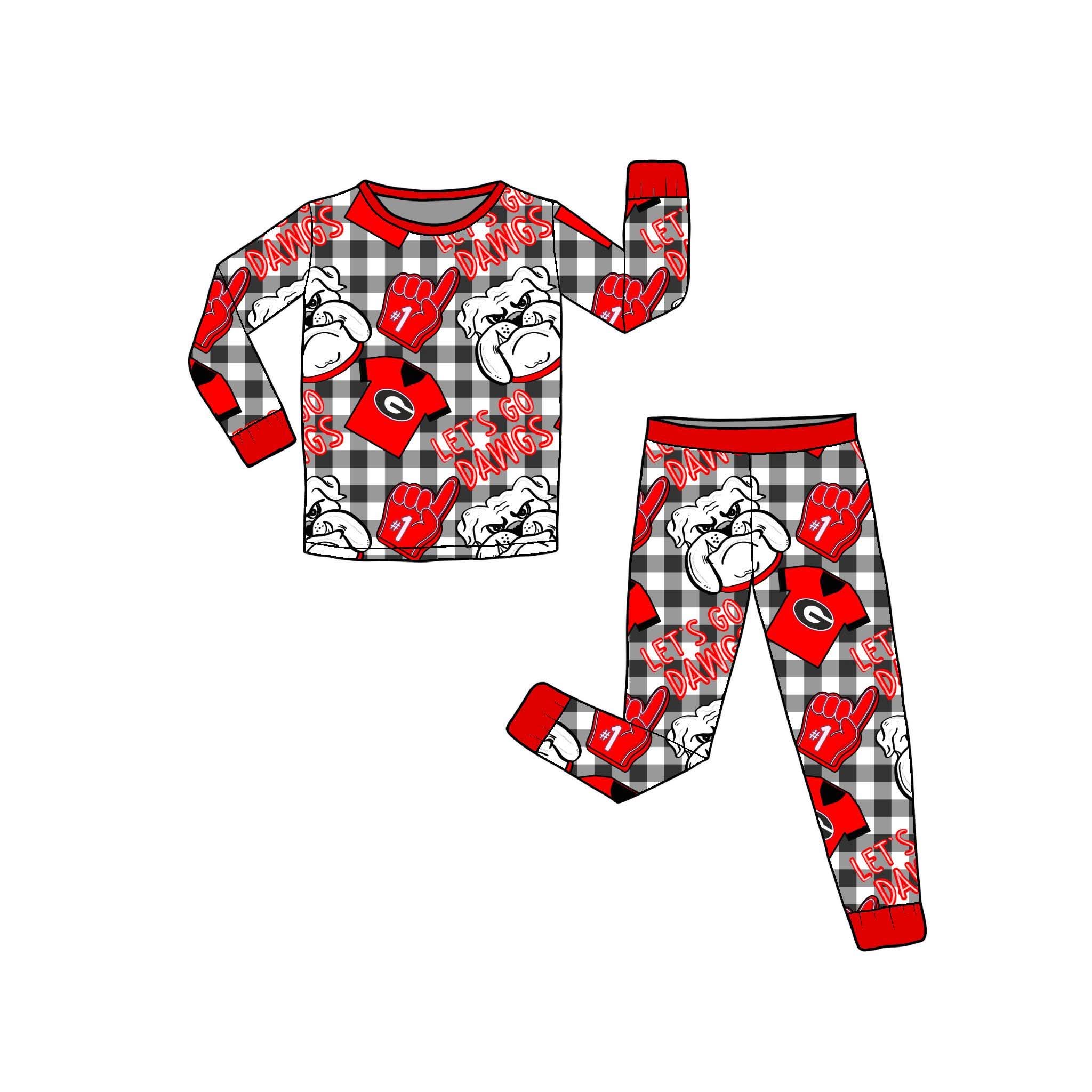 Let’s go Bulldogs Boys Long Sleeve PJ Set