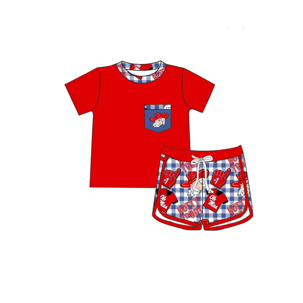 Hotty Toddy Boys Pocket Tee + Shorts Set