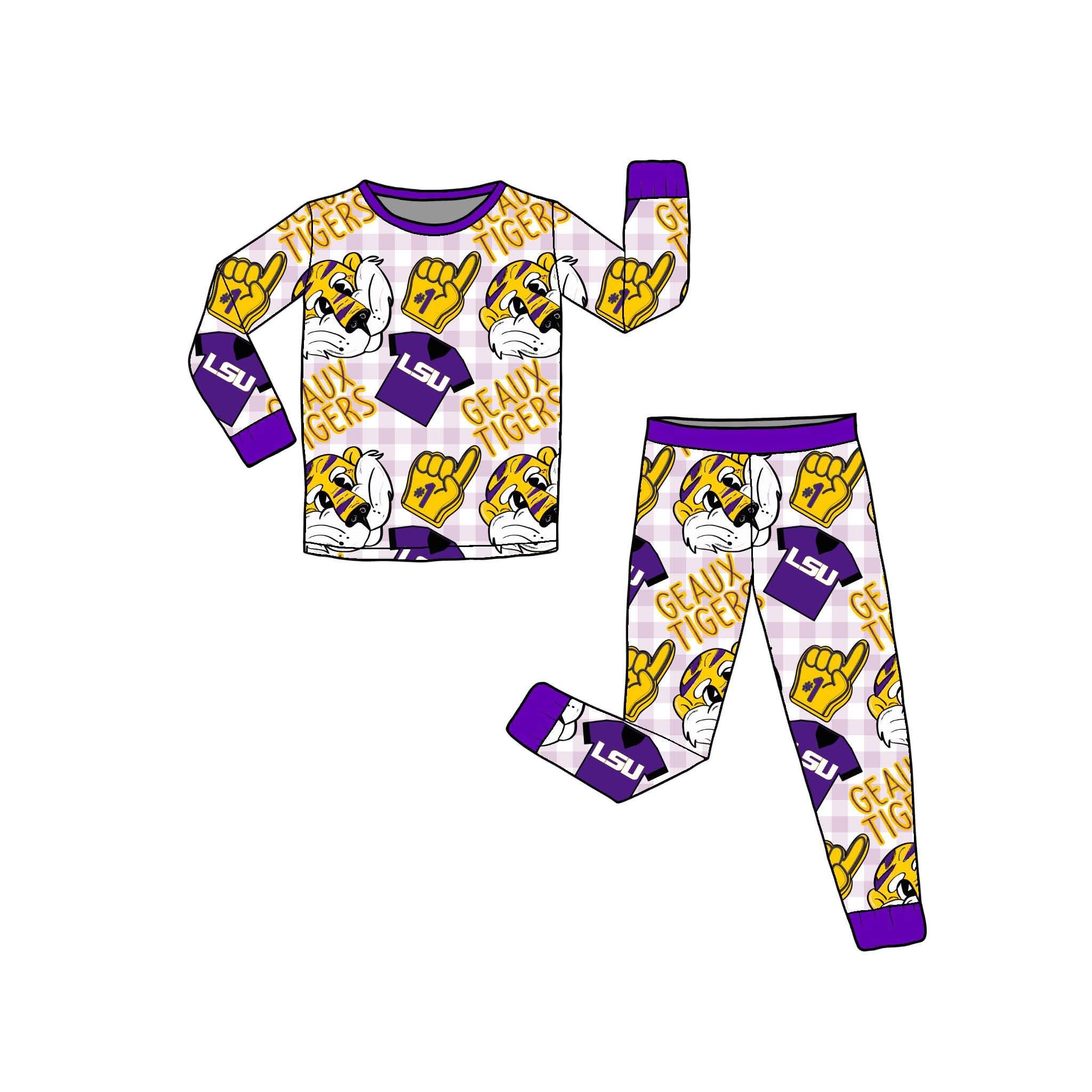 Geaux Tigers Boys Long Sleeve PJ Set