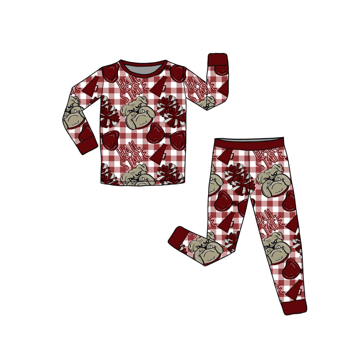 Hail State Girls Long Sleeve PJ Set