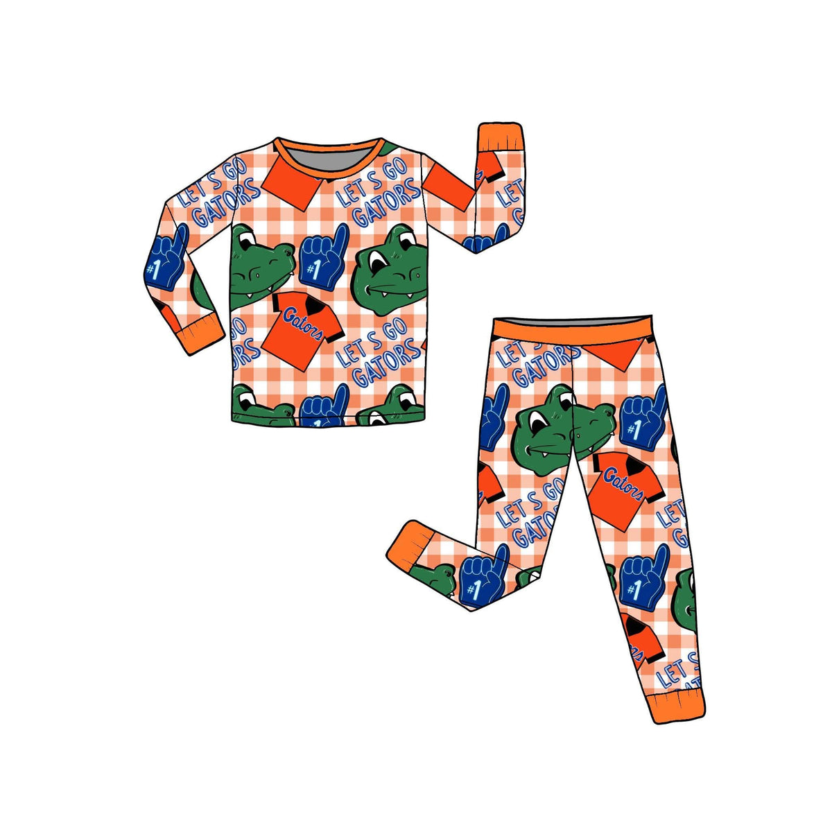 Let’s go Gators Boys Long Sleeve PJ Set