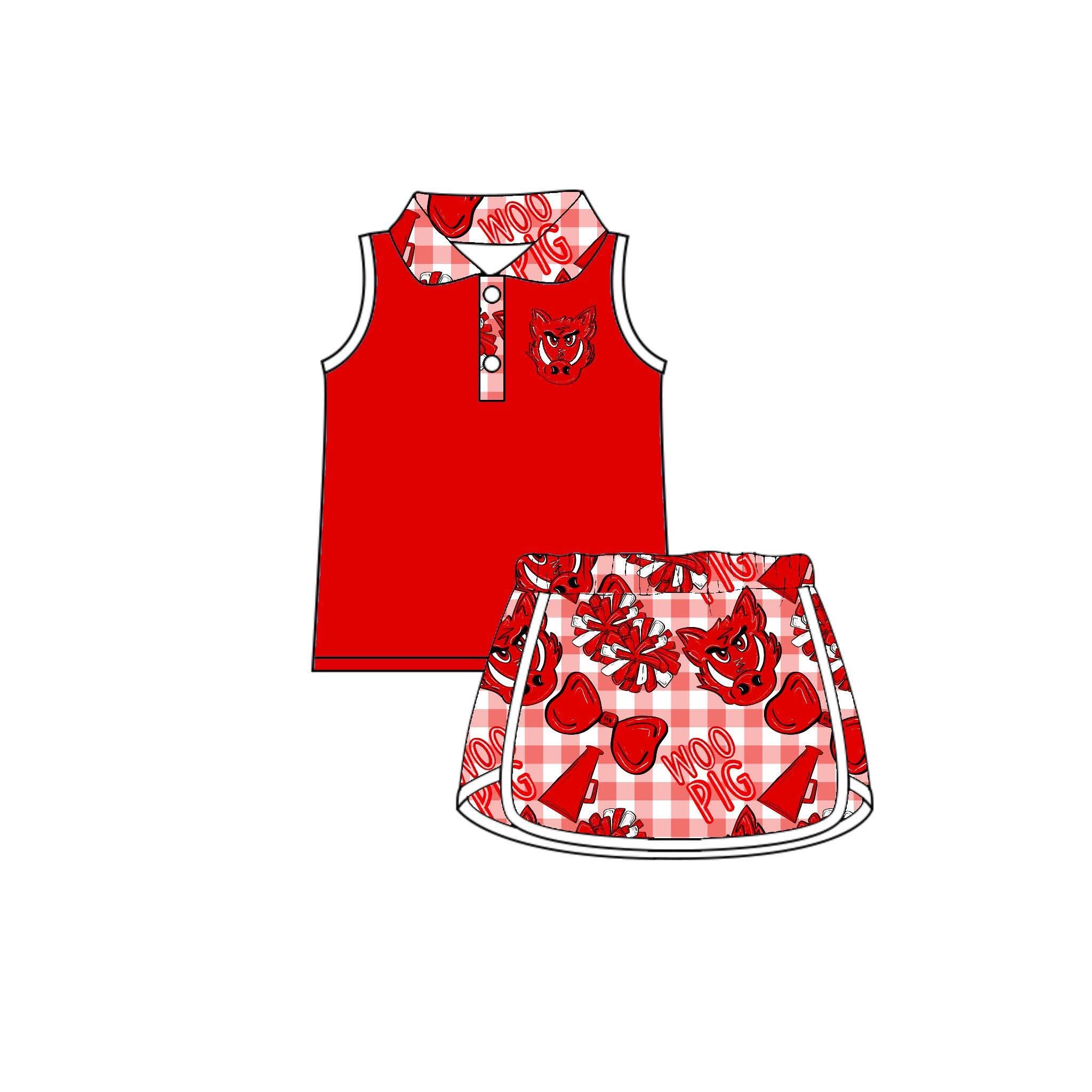 Woo Pig Girls Athletic Skirt Set