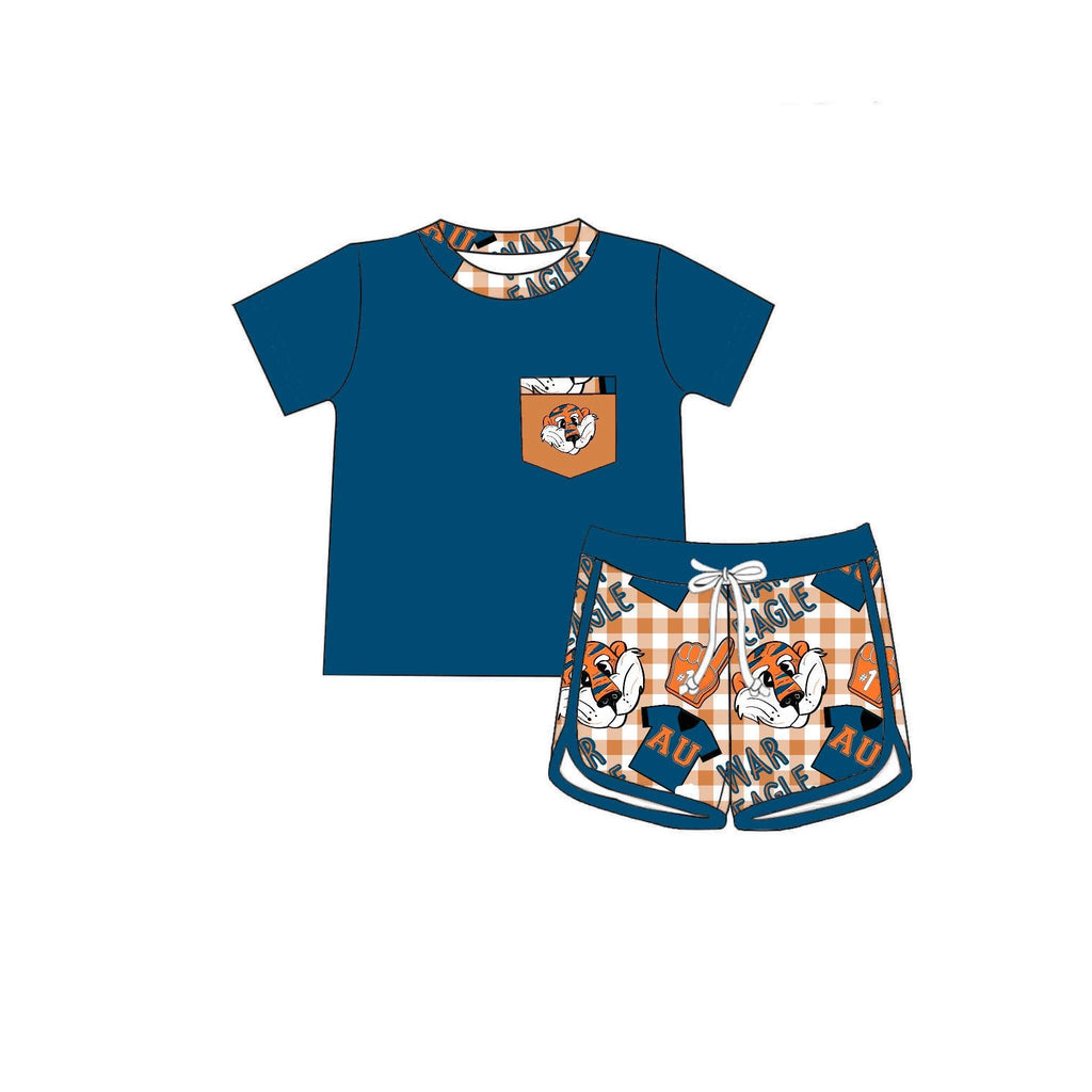 War Eagle Boys Pocket Tee + Shorts Set