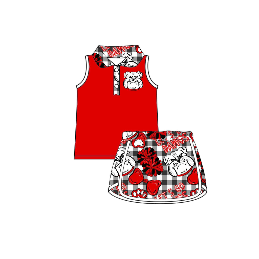 Let’s go Bulldogs Girls Athletic Skirt Set