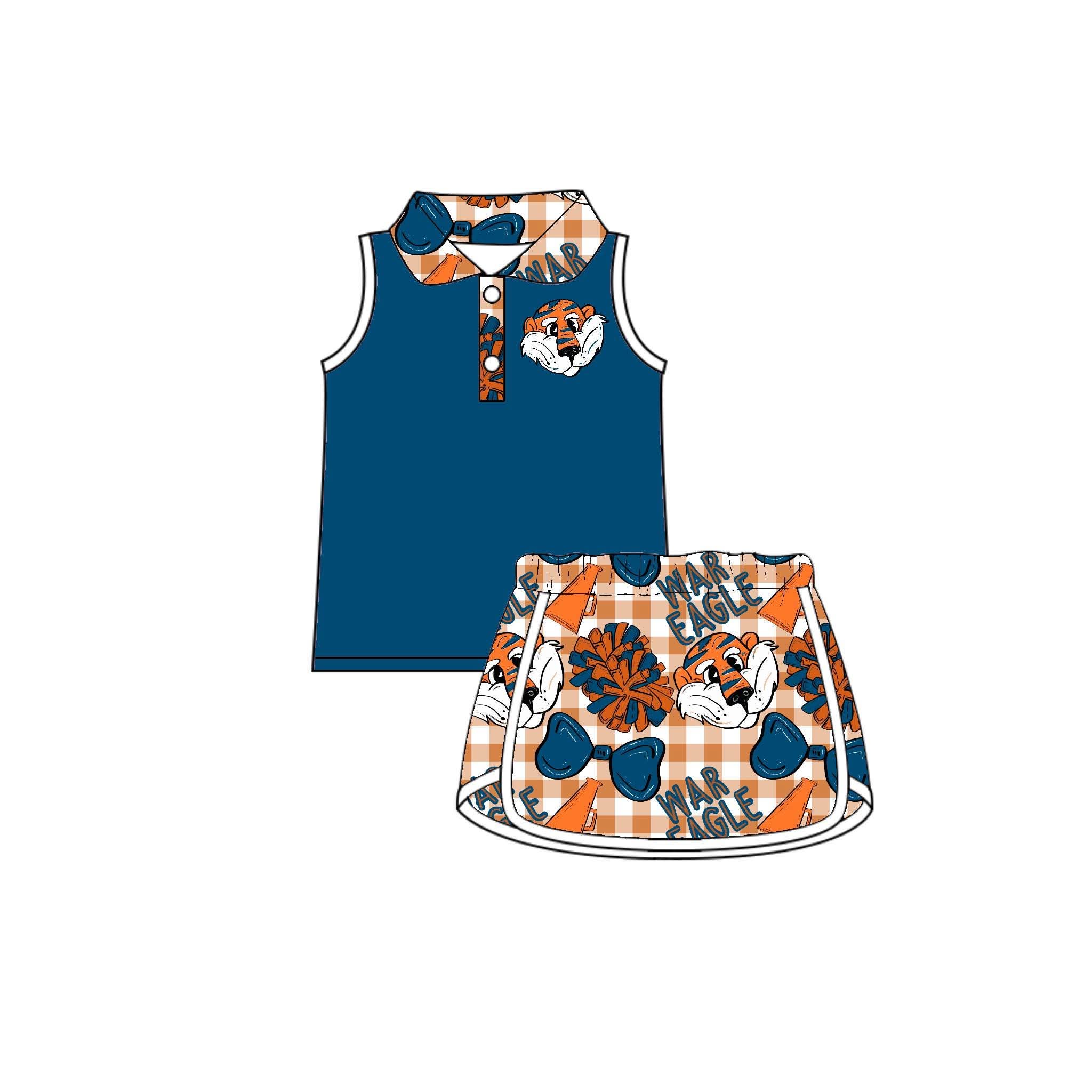 War Eagle Girls Athletic Skirt Set