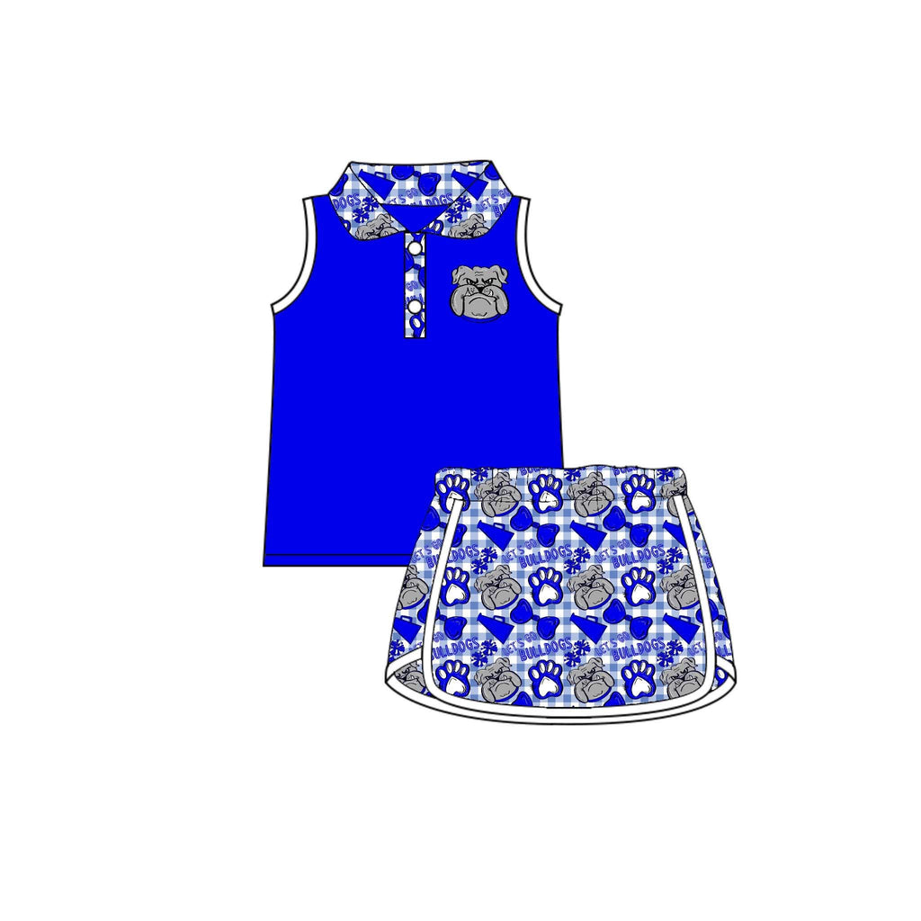 Let’s go Bulldogs Girls Athletic Skirt Set