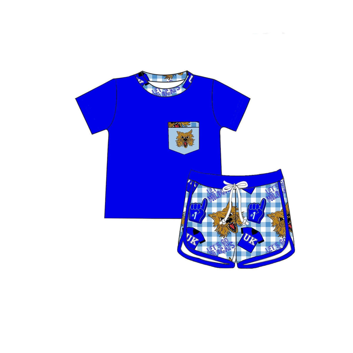 Let’s go Wildcats Boys Pocket Tee + Shorts Set