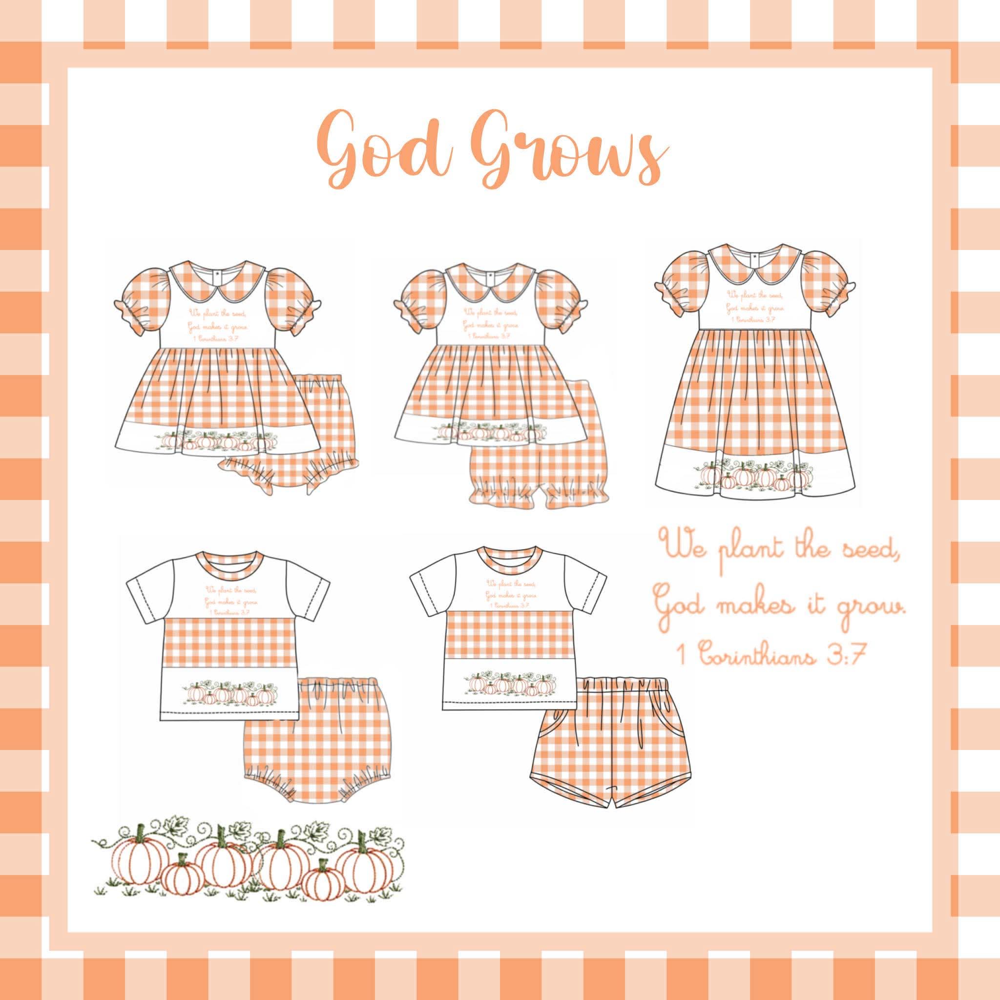 God Grows boys shorts set ETA SEPTEMBER