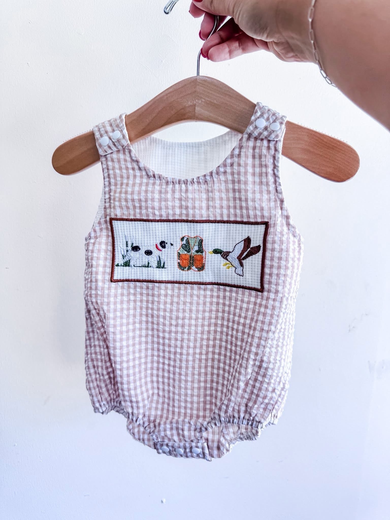 Boys Duck Gingham Bubble