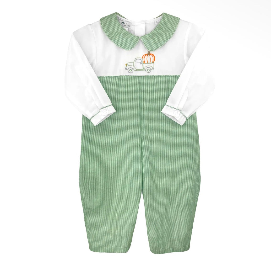 Pumpkin Truck Embroidered Longall