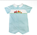 Fall Pumpkin Romper with Hand Picture Smocking