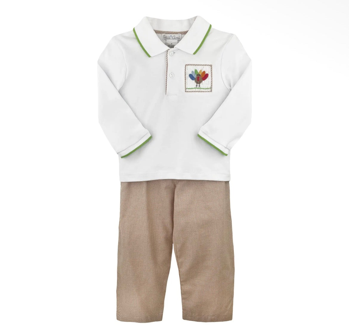 Turkey Hand Picture Smocked Top & Pants Set