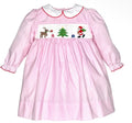 Hand Pictured Smocked Christmas Dress