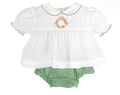 Fall Wreath Hand Embroidered Diaper Set