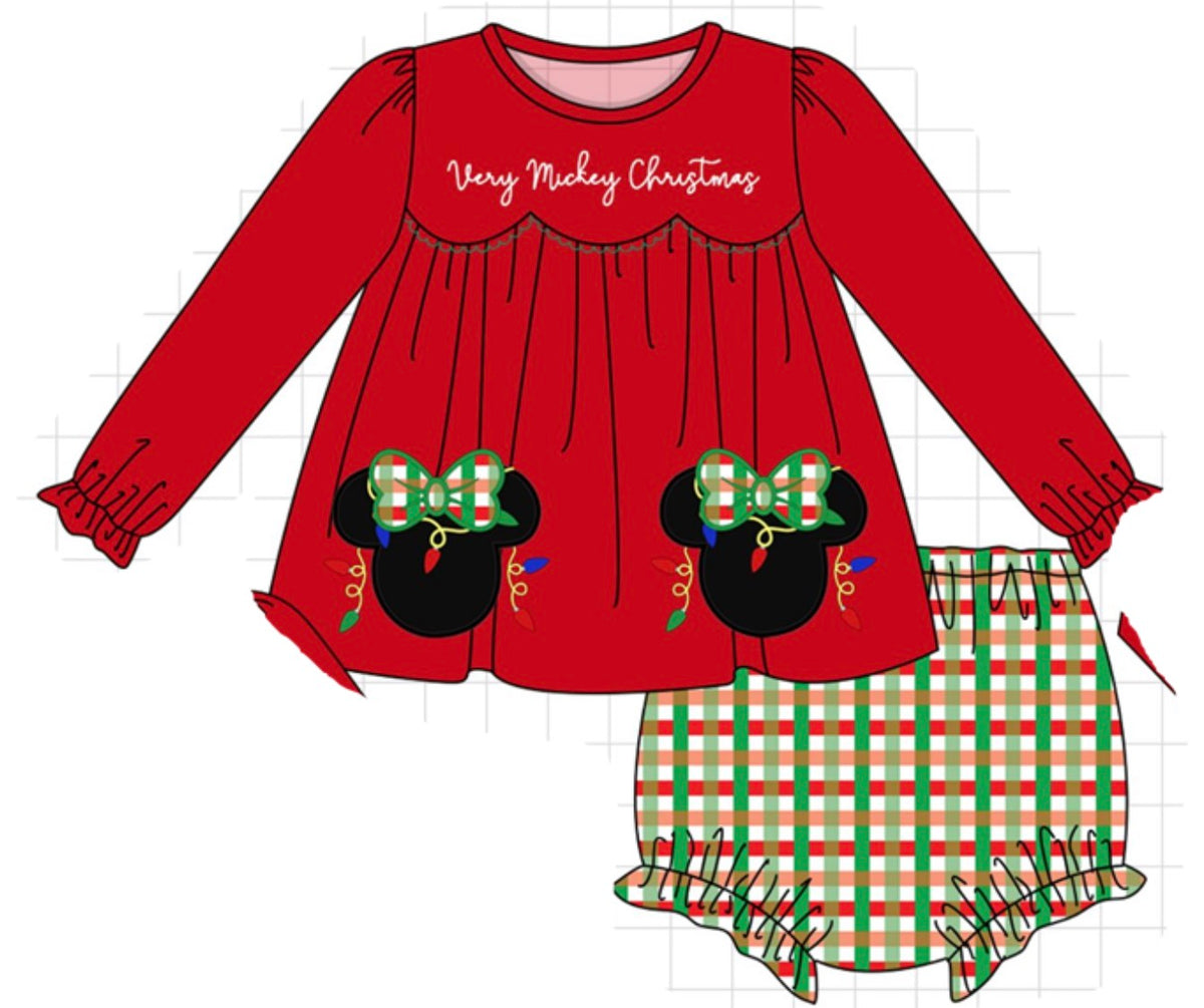 Very Merry Christmas Girls Diaper Set