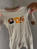 Boys Cozy Football Long Sleeve Romper