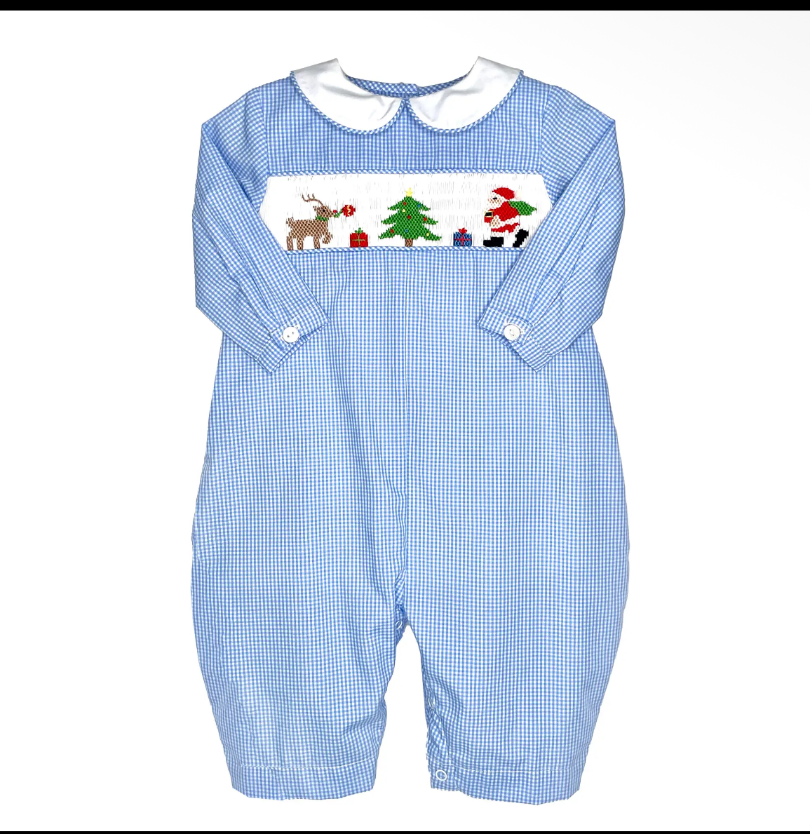 Hand Picture Smocked Christmas Longall